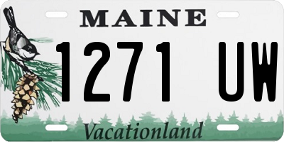 ME license plate 1271UW