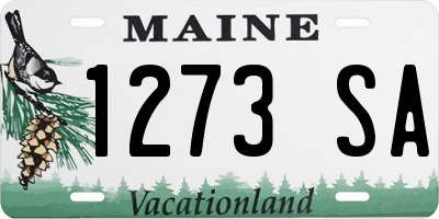 ME license plate 1273SA