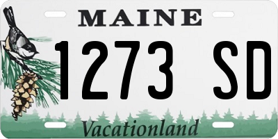 ME license plate 1273SD