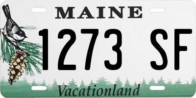 ME license plate 1273SF