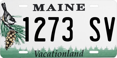 ME license plate 1273SV