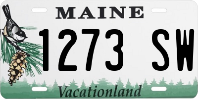 ME license plate 1273SW