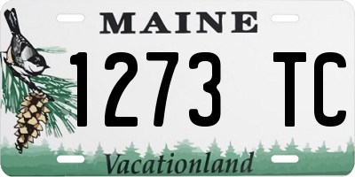ME license plate 1273TC
