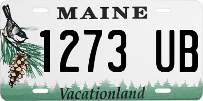 ME license plate 1273UB