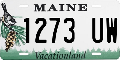 ME license plate 1273UW