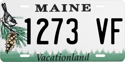 ME license plate 1273VF