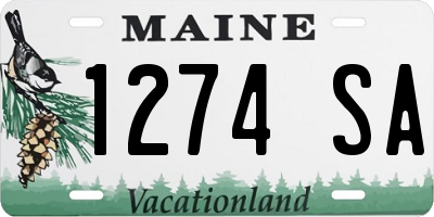 ME license plate 1274SA