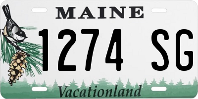 ME license plate 1274SG