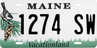 ME license plate 1274SW