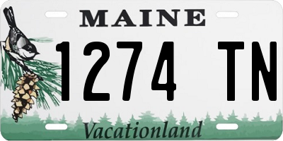 ME license plate 1274TN