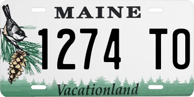 ME license plate 1274TO