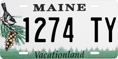 ME license plate 1274TY