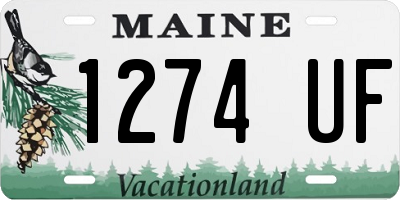 ME license plate 1274UF