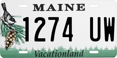 ME license plate 1274UW