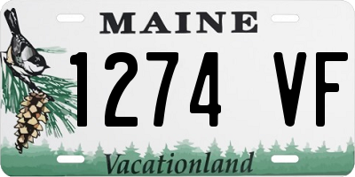 ME license plate 1274VF