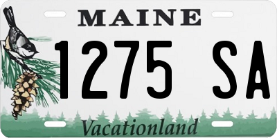 ME license plate 1275SA