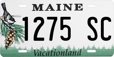 ME license plate 1275SC