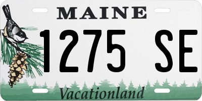 ME license plate 1275SE