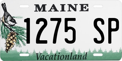 ME license plate 1275SP