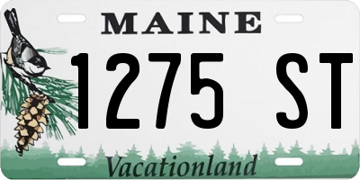 ME license plate 1275ST