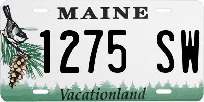 ME license plate 1275SW