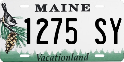 ME license plate 1275SY