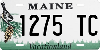 ME license plate 1275TC