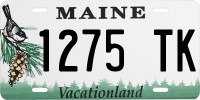 ME license plate 1275TK