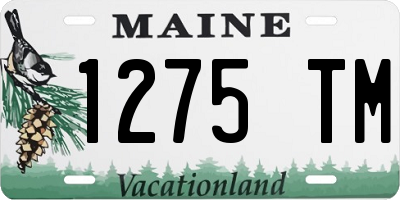 ME license plate 1275TM