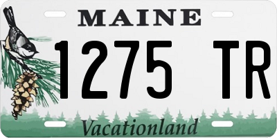 ME license plate 1275TR