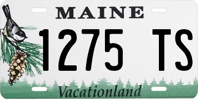 ME license plate 1275TS