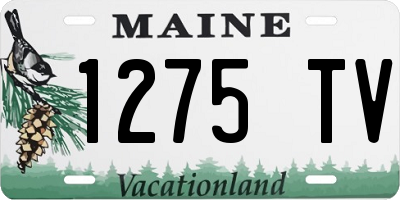 ME license plate 1275TV