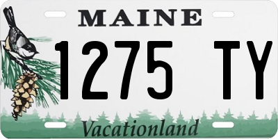 ME license plate 1275TY