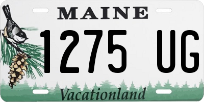 ME license plate 1275UG