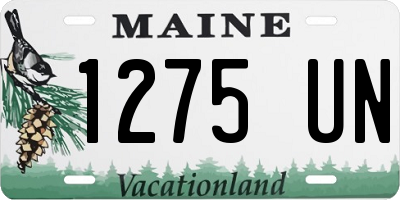 ME license plate 1275UN
