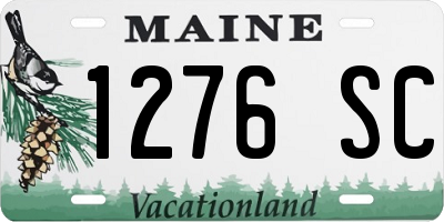 ME license plate 1276SC