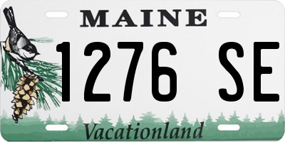 ME license plate 1276SE