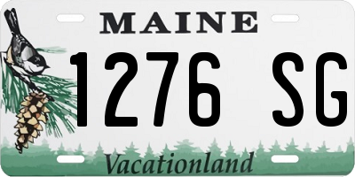 ME license plate 1276SG