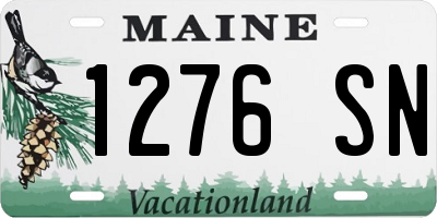 ME license plate 1276SN