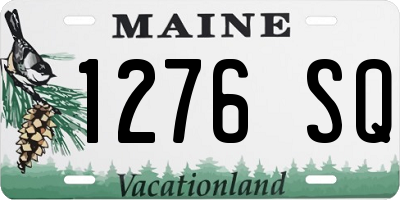 ME license plate 1276SQ