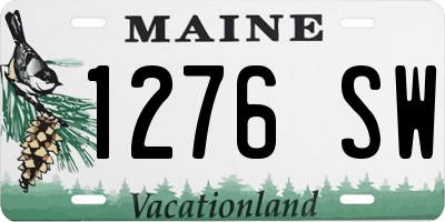 ME license plate 1276SW