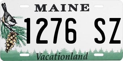 ME license plate 1276SZ