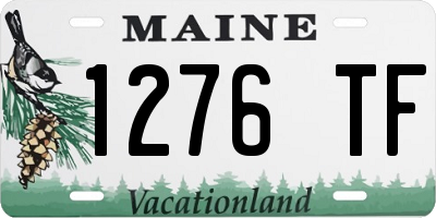 ME license plate 1276TF