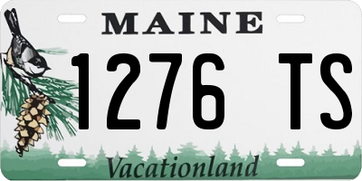 ME license plate 1276TS