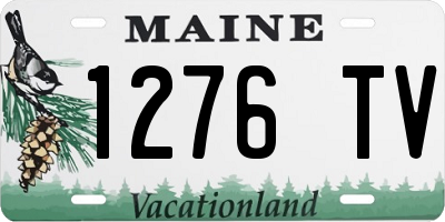 ME license plate 1276TV