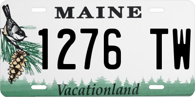 ME license plate 1276TW