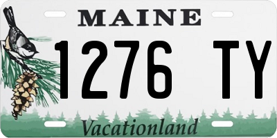 ME license plate 1276TY