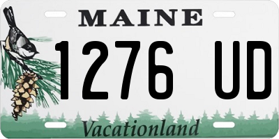 ME license plate 1276UD