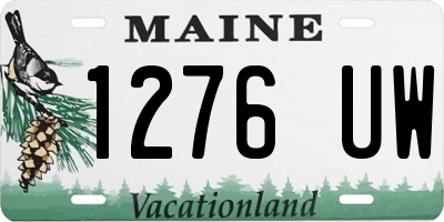 ME license plate 1276UW