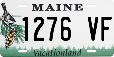 ME license plate 1276VF